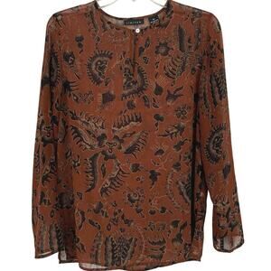 The Limited Sheer Tribal Boho Blouse XS